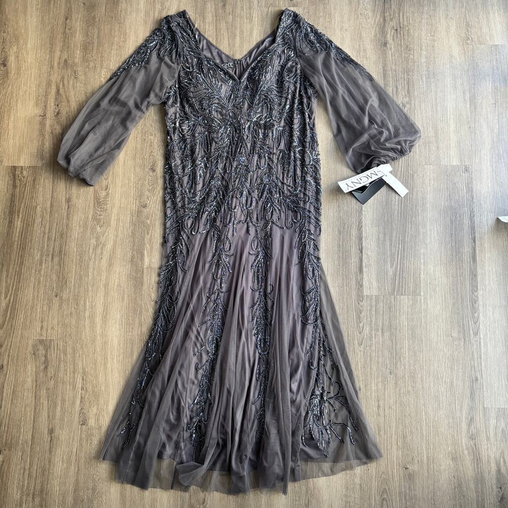 NEW Madaline Gardner Crystal Beaded Gown US24​​ - Picture 3 of 11